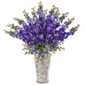 38” Delphinium Artificial Arrangement in Decorative Vase