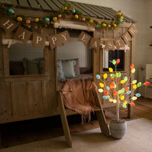 3' Pre-Lit Artificial Easter Twig Tree with 40 Egg Shaped LED Ornaments