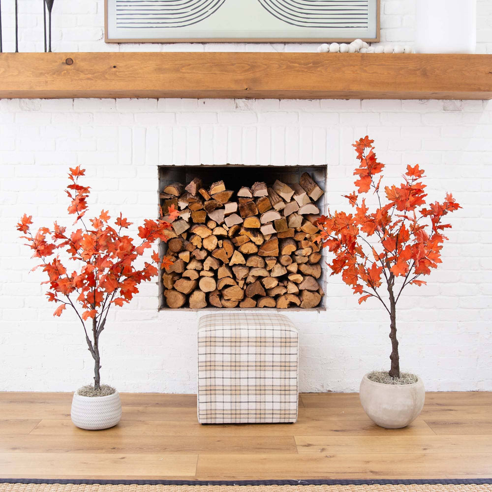 Autumn Rustic Maple 4' Autumn Rustic Maple Artificial Fall Tree – Tuesday Morning