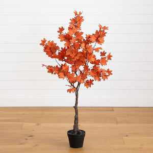 4' Autumn Rustic Maple Artificial Fall Tree