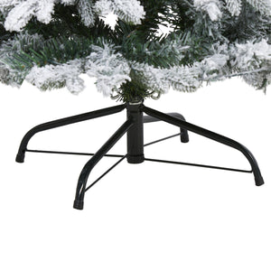 4' Flocked Vermont Mixed Pine Artificial Christmas Tree with 100 Clear LED Lights