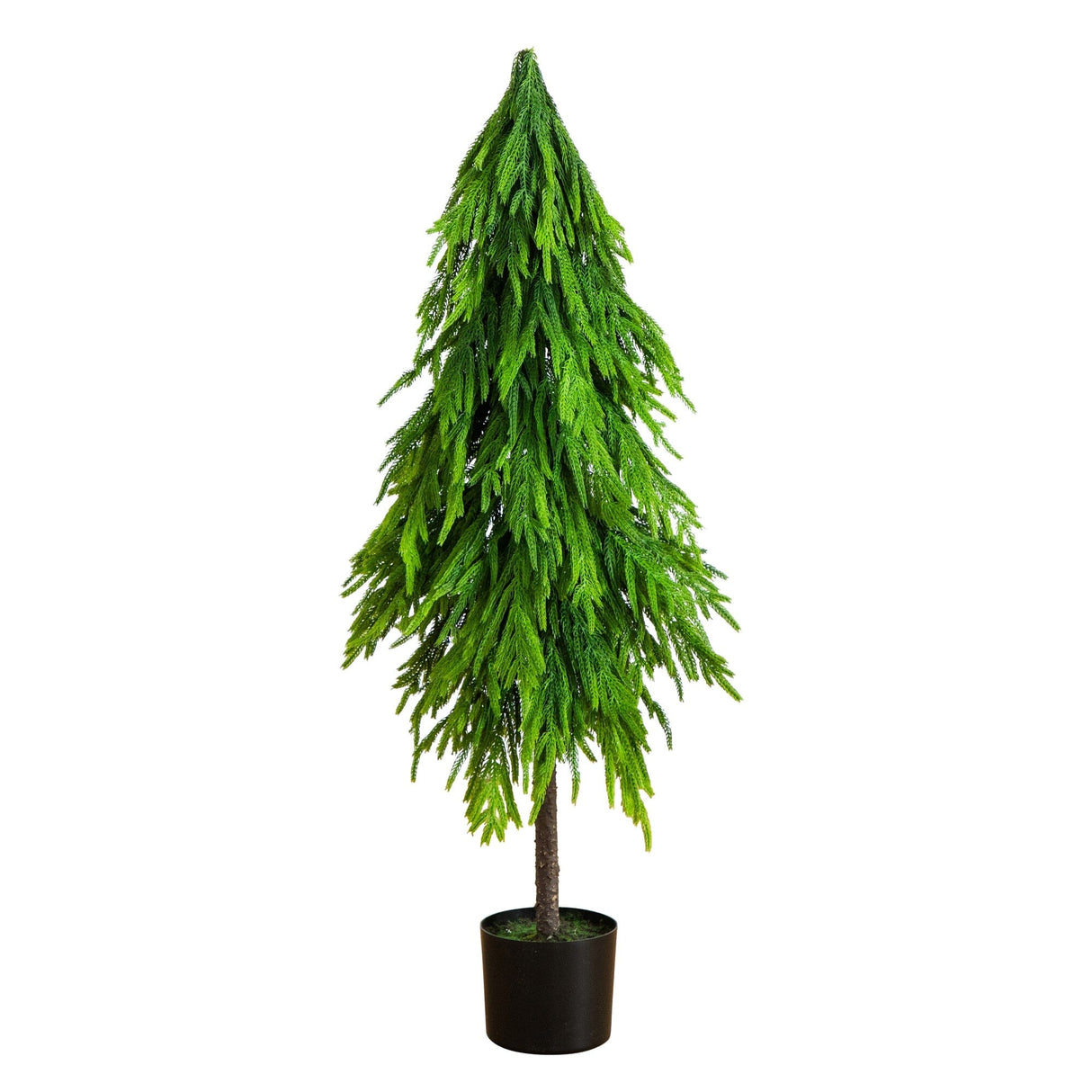 4' Artificial Real Touch Down Swept Norfolk Pine Tree with Natural Look