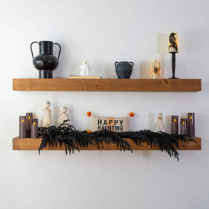 4' Artificial Real Touch Halloween Black Norfolk Island Pine Garland with Natural Look