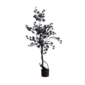 4’ Artificial Halloween Black Maple Tree