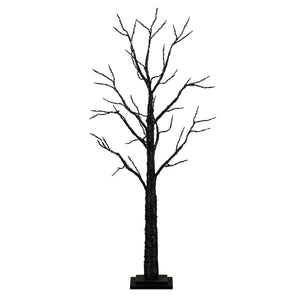 4’ Pre-Lit Artificial Halloween Twig Tree with 240 Orange & Purple LED Lights