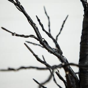 4’ Pre-Lit Artificial Halloween Twig Tree with 240 Orange & Purple LED Lights