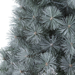 4' Snowy Mountain Pine Artificial Christmas Tree with 150 LED Lights and Decorative Planter