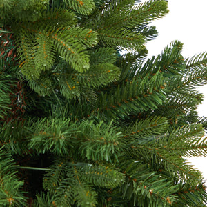 4’ Washington Fir Artificial Christmas Tree with 50 Clear Lights in White Planter with Decorative Planter Stand