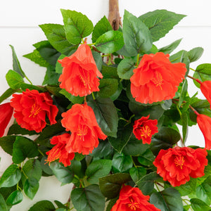 41" UV Resistant Artificial Hibiscus Hanging Plant (Indoor/Outdoor) - Set of 2