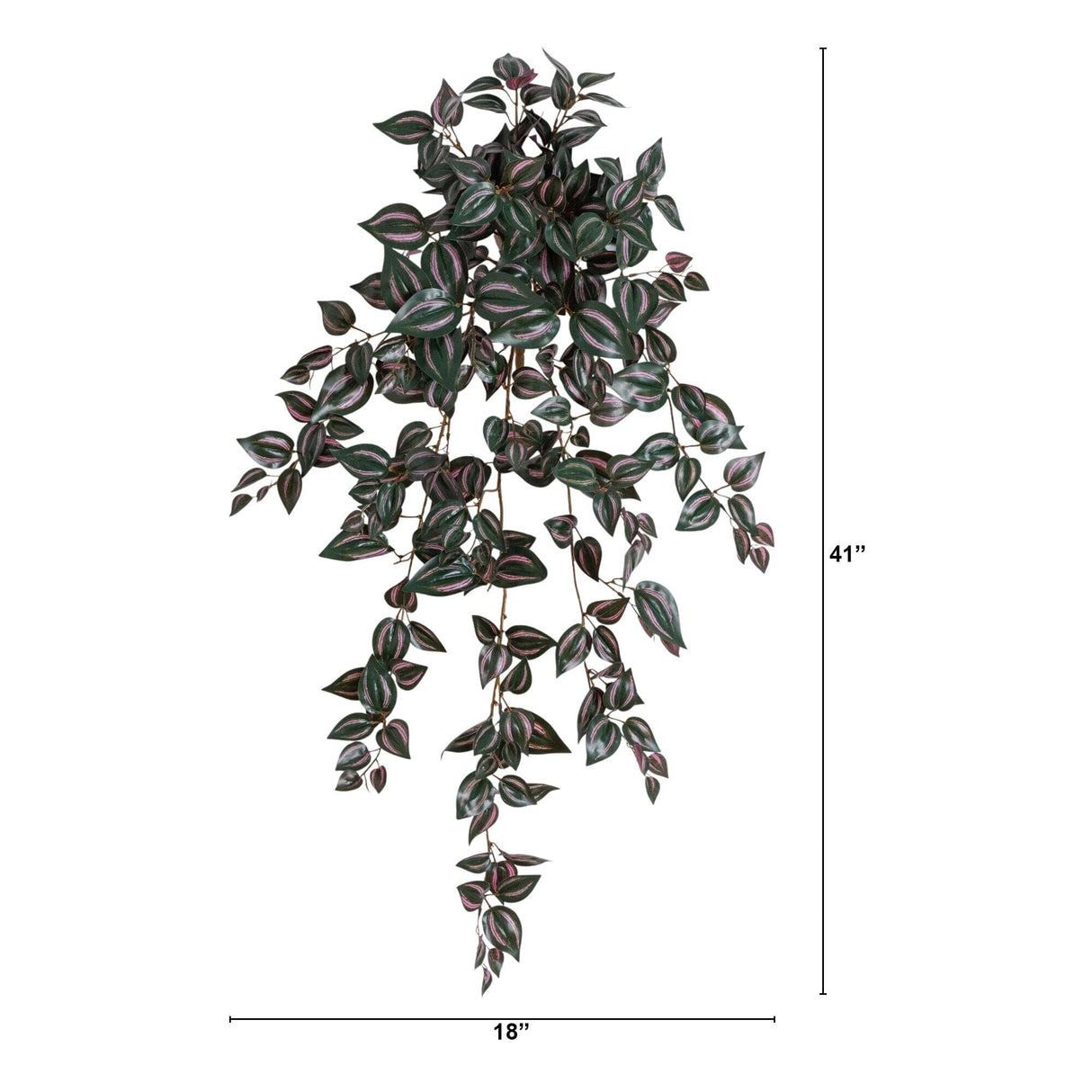 41" UV Resistant Artificial Wandering Jew Hanging Plant (Indoor/Outdoor)- Set of 3