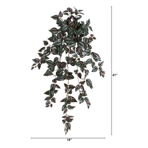 41" UV Resistant Artificial Wandering Jew Hanging Plant (Indoor/Outdoor)- Set of 3