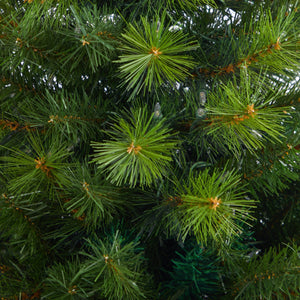 4.5’ Green Valley Pine Artificial Christmas Tree with 100 Warm White LED Lights and 201 Bendable Branches in Decorative Urn