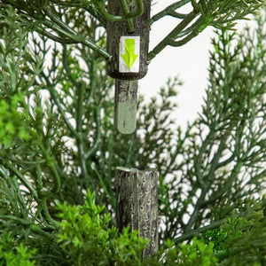 45" UV Resistant Artificial Cedar Tree in White Tower Planter (Indoor/Outdoor)