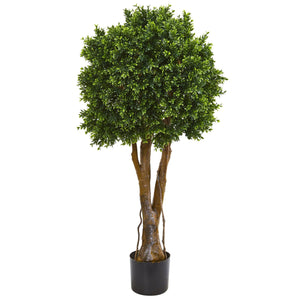 46” Boxwood Artificial Topiary Tree UV Resistant (Indoor/Outdoor)