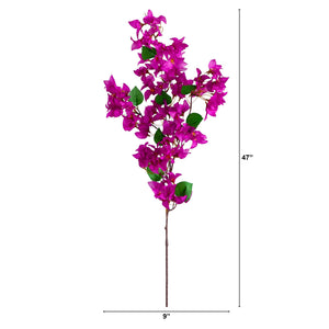 47" Artificial Bougainvillea Stems - Set of 3