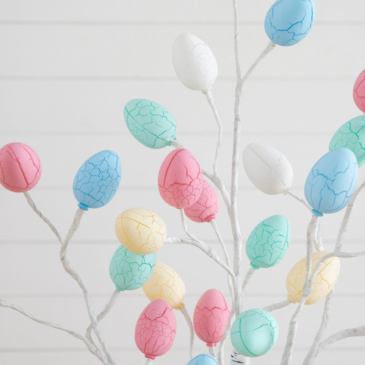 4' Pre-Lit Artificial Easter Twig Tree with 48 Egg Shaped LED Ornaments