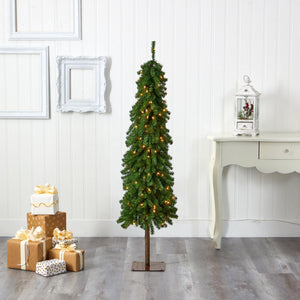 5' Alpine Artificial Christmas Tree with 150 Lights and 405 Bendable Branches