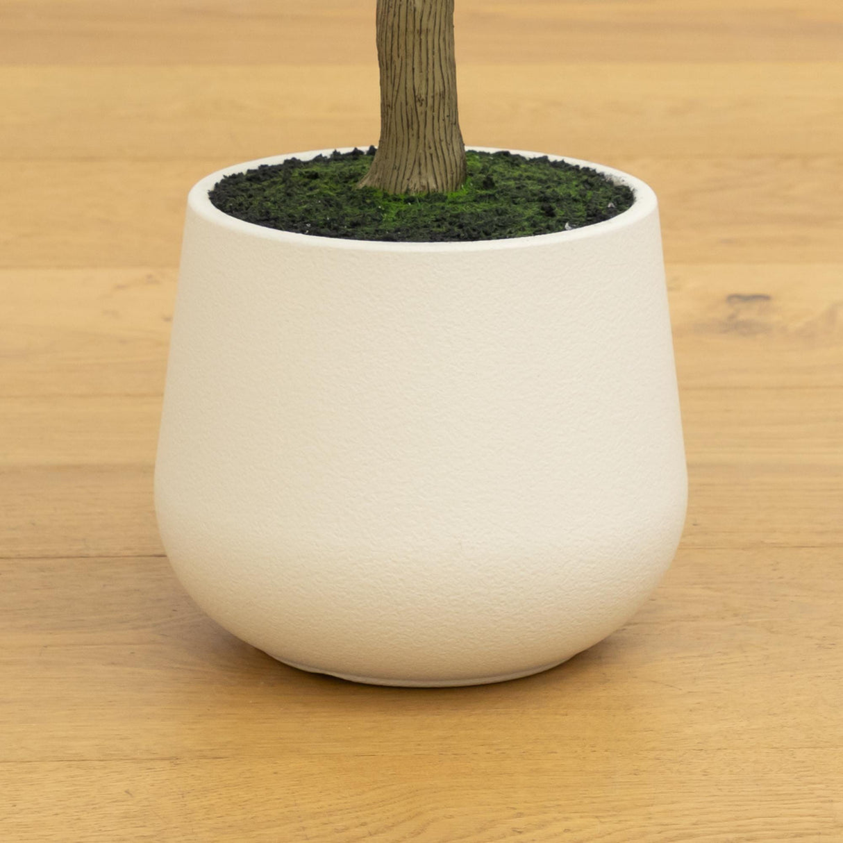 5’ Artificial Olive Tree in White Decorative Planter