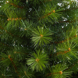 5’ Green Valley Pine Artificial Christmas Tree with 100 Warm White LED Lights and 201 Bendable Branches in Bronze Metal Planter