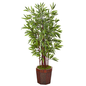 53” Bamboo Artificial Tree in Decorative Planter