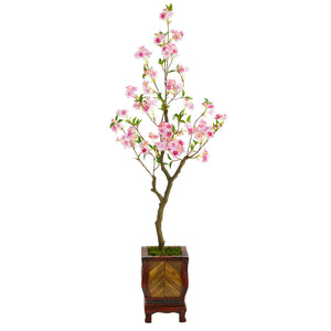 56” Cherry Blossom Artificial Tree in Decorative Planter