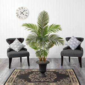 59” Areca Palm Artificial Tree in Charcoal Urn