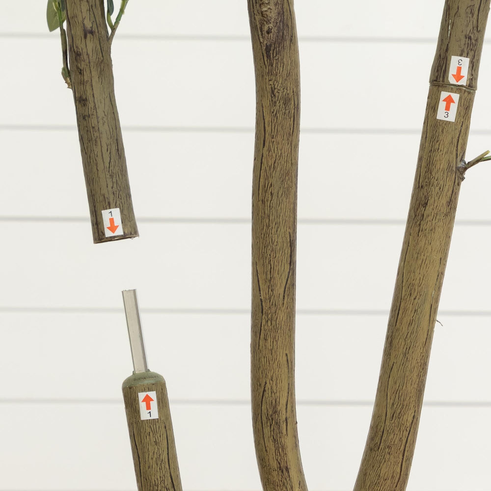 6’ Artificial Olive Tree in White Decorative Planter