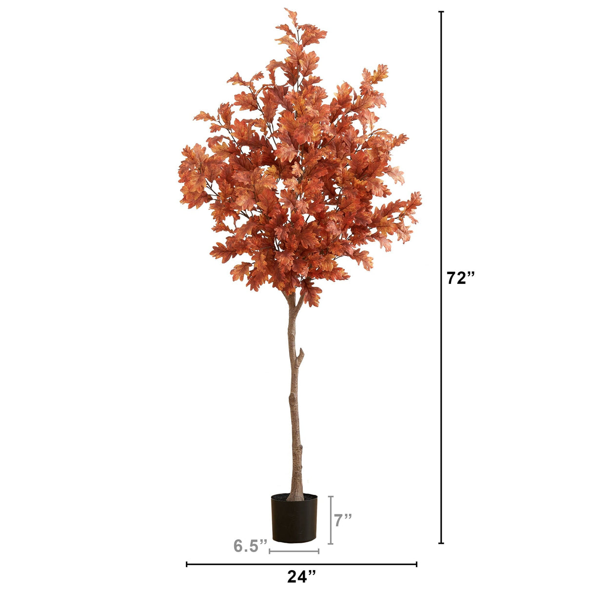 6’ Autumn Oak Artificial Fall Tree