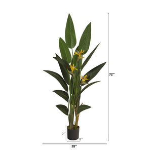 6’ Bird of Paradise Artificial Plant
