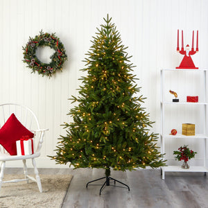 6’ Colorado Mountain Fir “Natural Look” Artificial Christmas Tree with 350 Clear LED Lights and 1704 Bendable Banches
