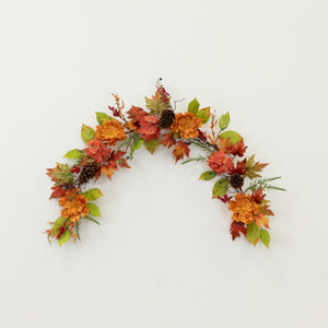 6’ Fall Ranunculus, Hydrangea and Berries Autumn Artificial Garland