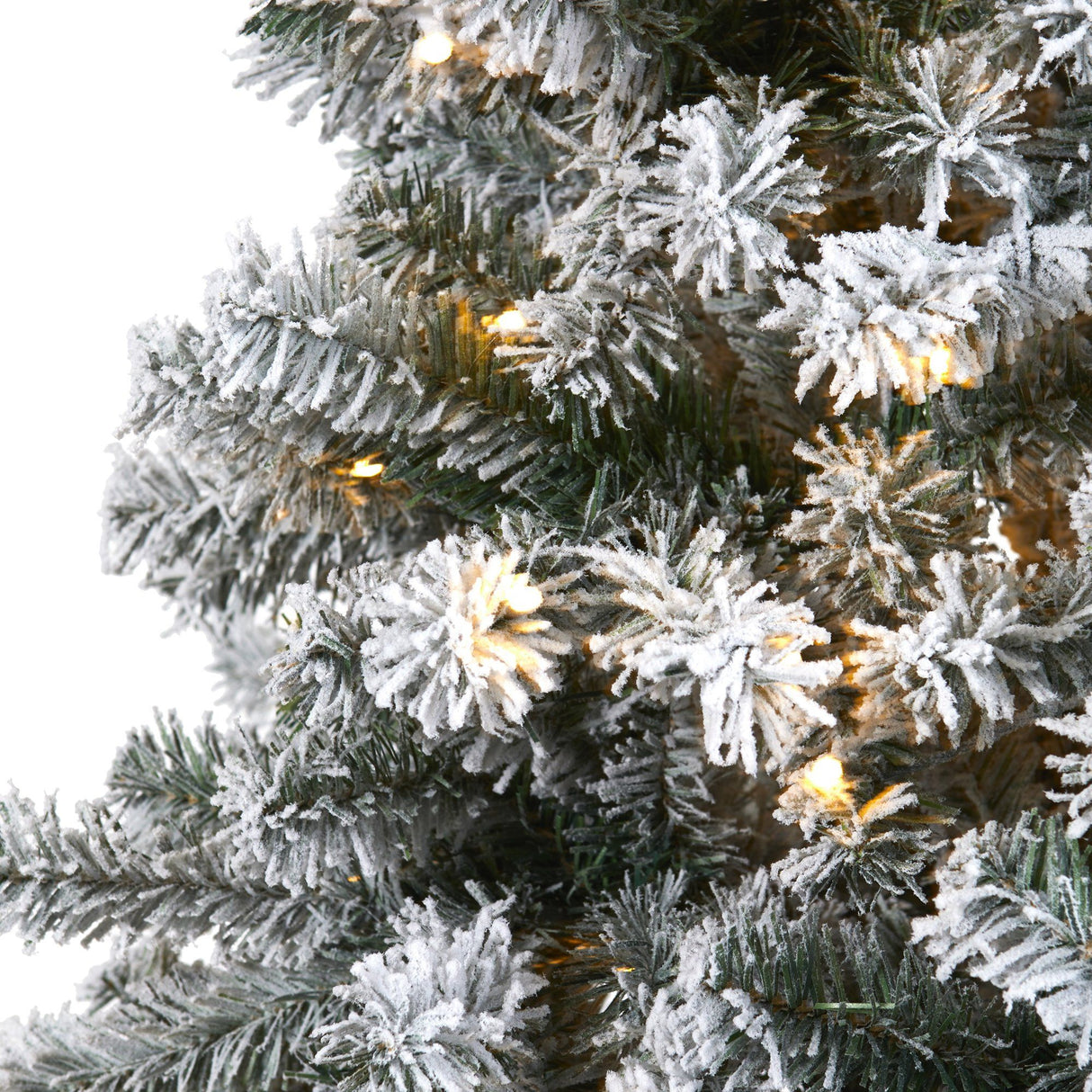 6' Flocked Rock Springs Spruce Artificial Christmas Tree with 250 Clear LED Lights