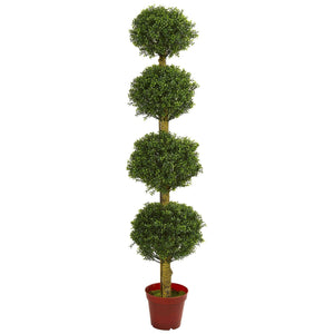 6’ Four Tier Boxwood Artificial Topiary Tree UV Resistant (Indoor/Outdoor)