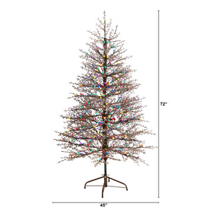 6' Frosted Berry Twig Christmas Tree