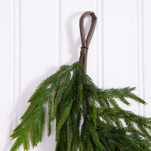 6' Artificial Real Touch Norfolk Island Pine Garland with Natural Look