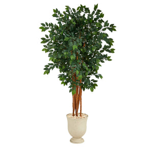 6’ Sakaki Artificial Tree with 1470 Bendable Branches in Decorative Urn