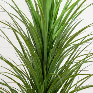 6’ UV Resistant Artificial Grass Plant in White Decorative Planter (Indoor/Outdoor)