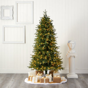 6’ Vancouver Fir “Natural Look” Artificial Christmas Tree with 350 Clear LED Lights and 1870 Bendable Branches