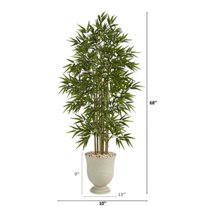 68” Bamboo Artificial Tree in Decorative Urn