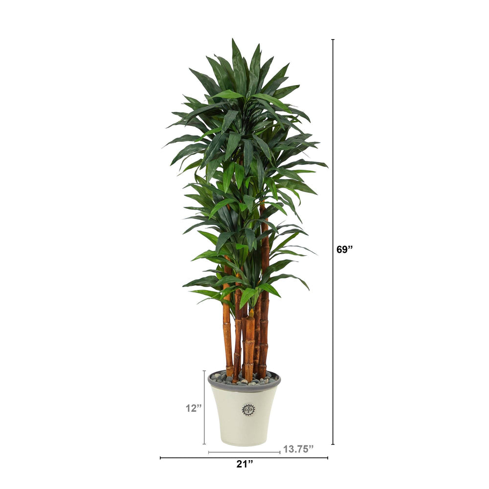 69” Dracaena Artificial Tree in Decorative Planter