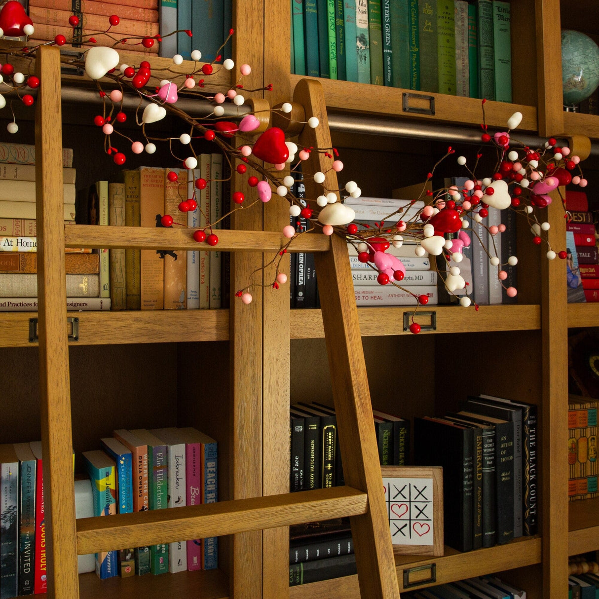 6' Artificial Valentine's Day Heart & Berry Twig Garland