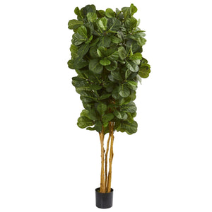 7’ Fiddle Leaf Fig Artificial Tree Beige Trunk