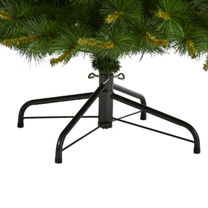 7’ New England Pine Artificial Christmas Tree with 400 Clear Lights and 1044 Bendable Branches