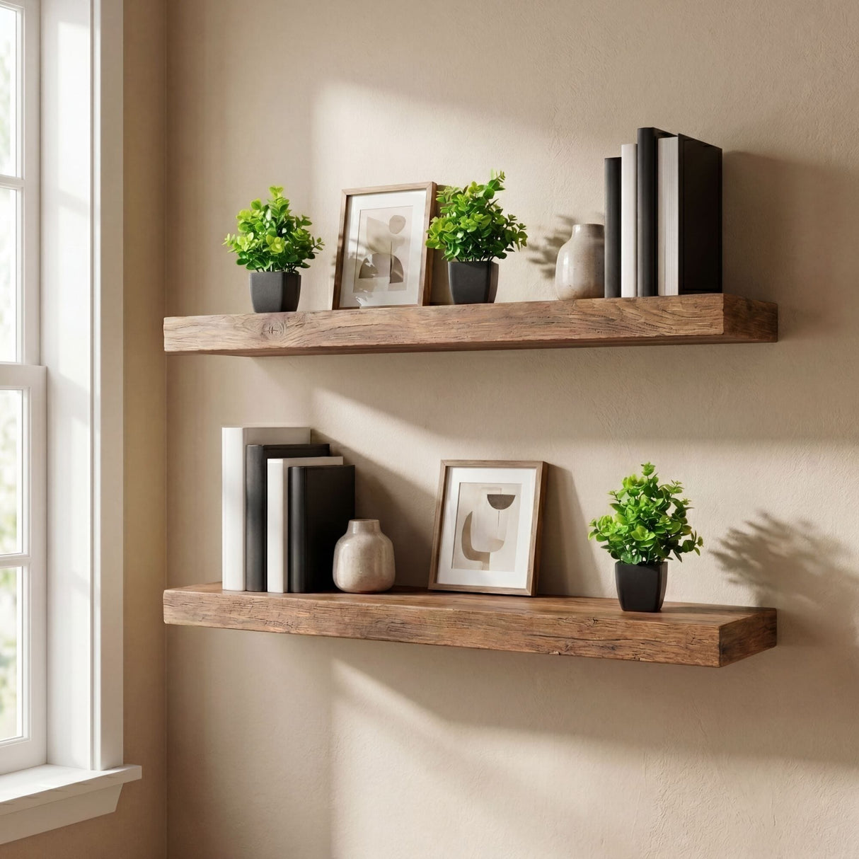 8” Artificial Evergreen Boxwood Plant in Black Square Pot - Set of 3