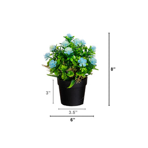 8" Artificial Flowering Arrangement -Set of 3