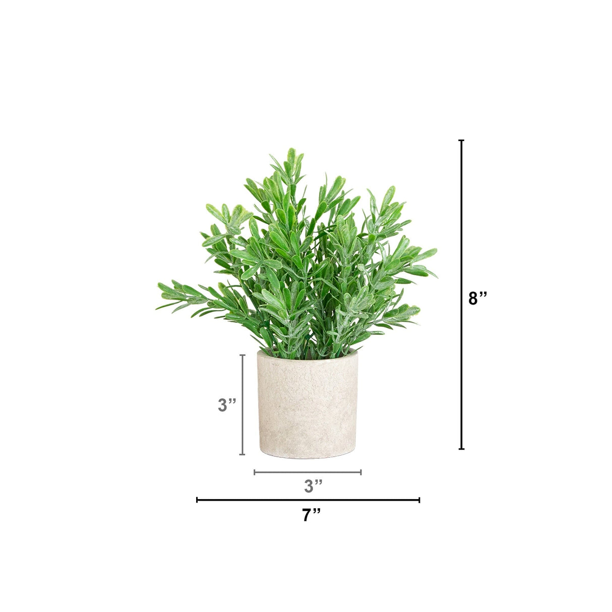 8" Artificial Grass Plant in Decorative Planter - Set of 3