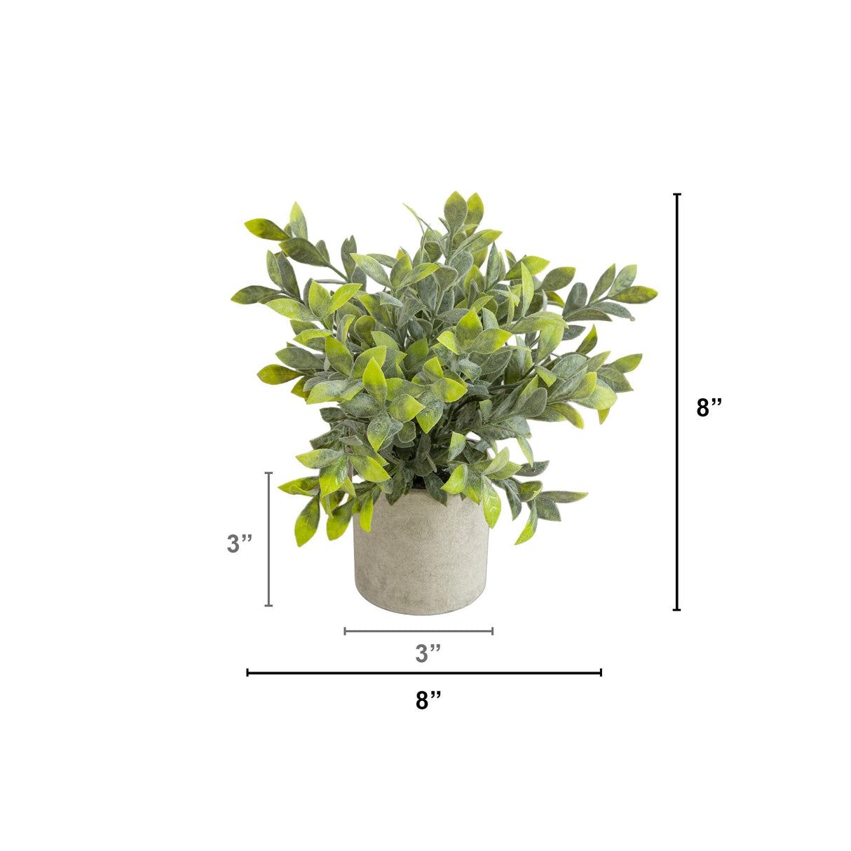 8” Artificial Mini Eucalyptus Potted Plants - Set of 3