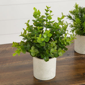 8” Artificial Mini Greenery Potted Plant - Set of 3