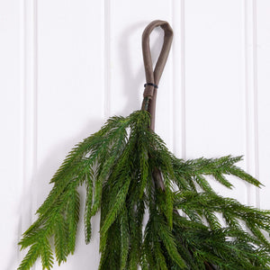 8' Artificial Real Touch Norfolk Island Pine Garland with Natural Look