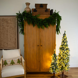 8' Artificial Real Touch Norfolk Island Pine Garland with Natural Look